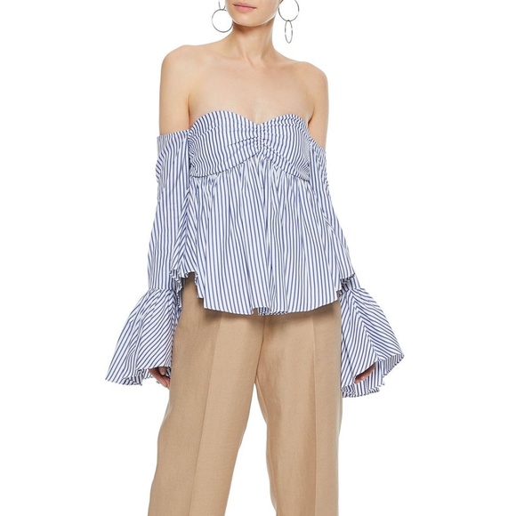 Caroline Constas Tops - Caroline Constas “Max” blouse in striped poplin